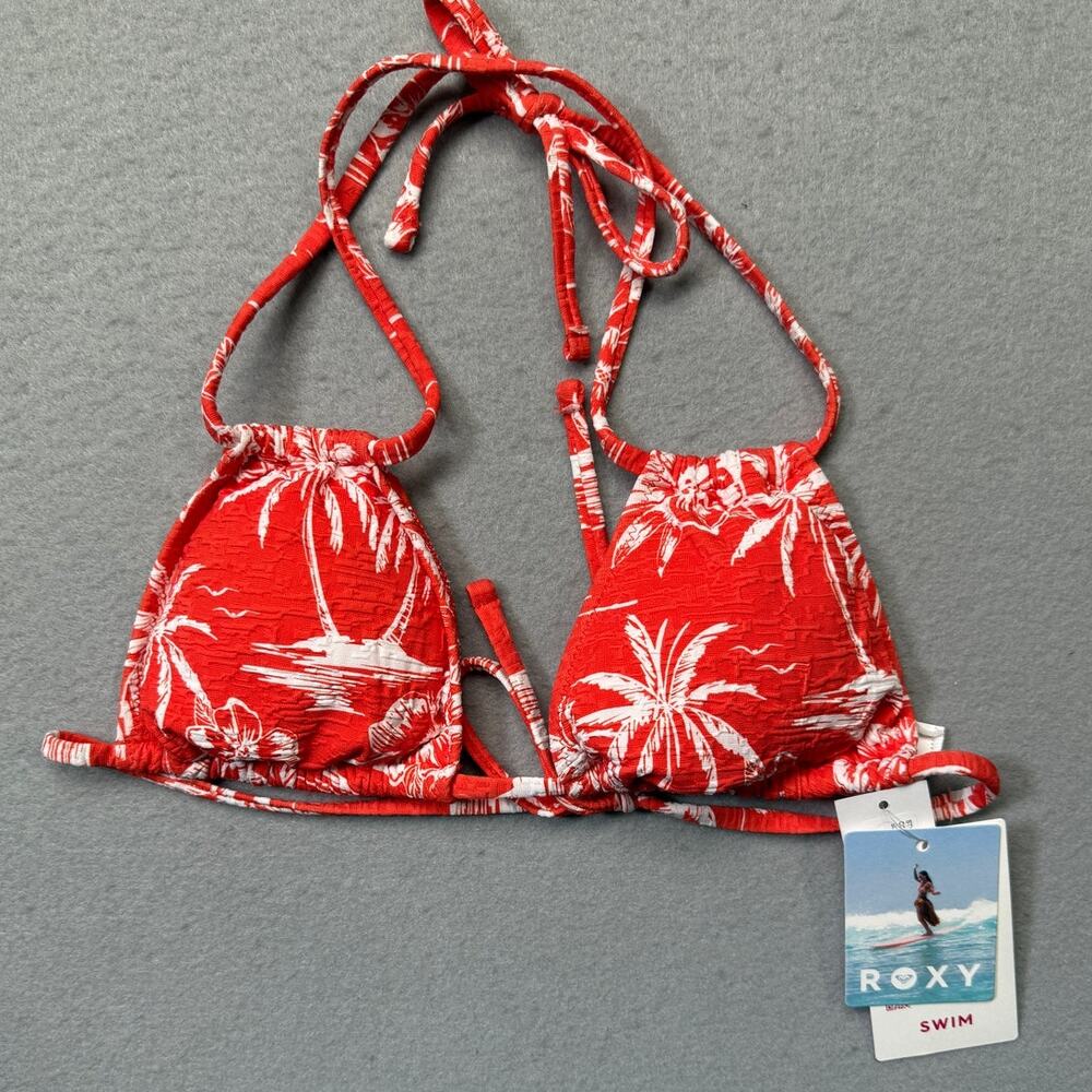 Roxy Juniors' Double-Strap Triangle Bikini Top red Medium $56